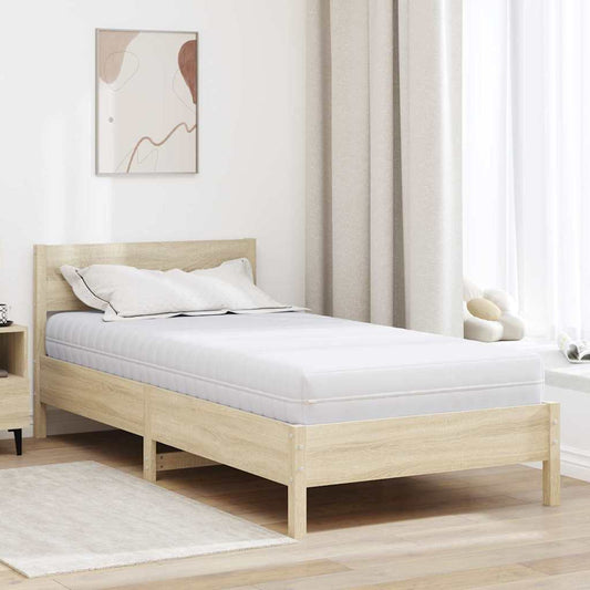 Matratze mit Kokosnusschicht Weiß 120 x 200 cm Taschenfeder