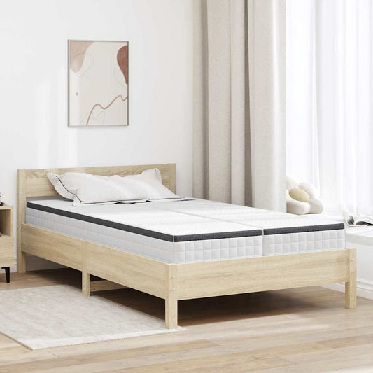 Matratze 2 pcs Weiß und Grau 60 x 200 cm Bonell Feder