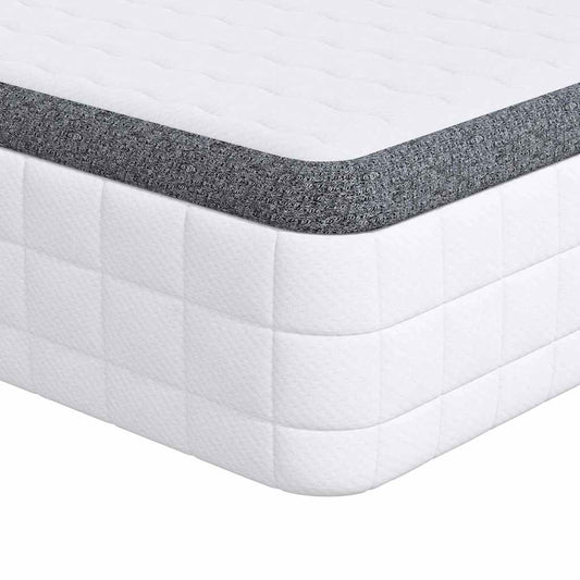 Matratze 2 pcs Weiß und Grau 70 x 200 cm Bonell Feder