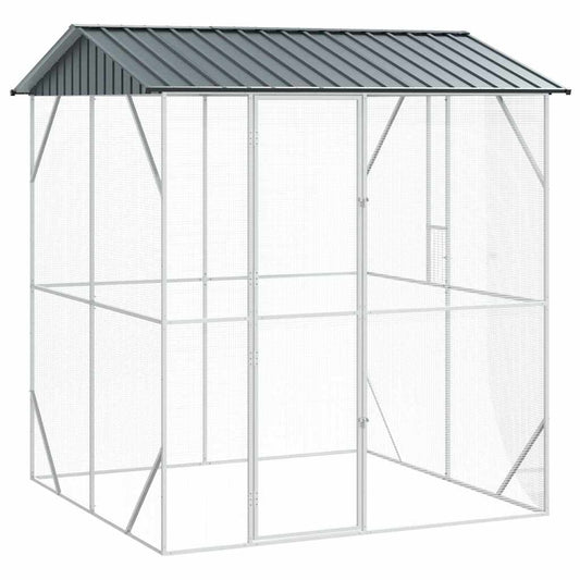 Vogelkäfig Anthrazit 215 x 208 x 247 cm Verzinkter Stahl