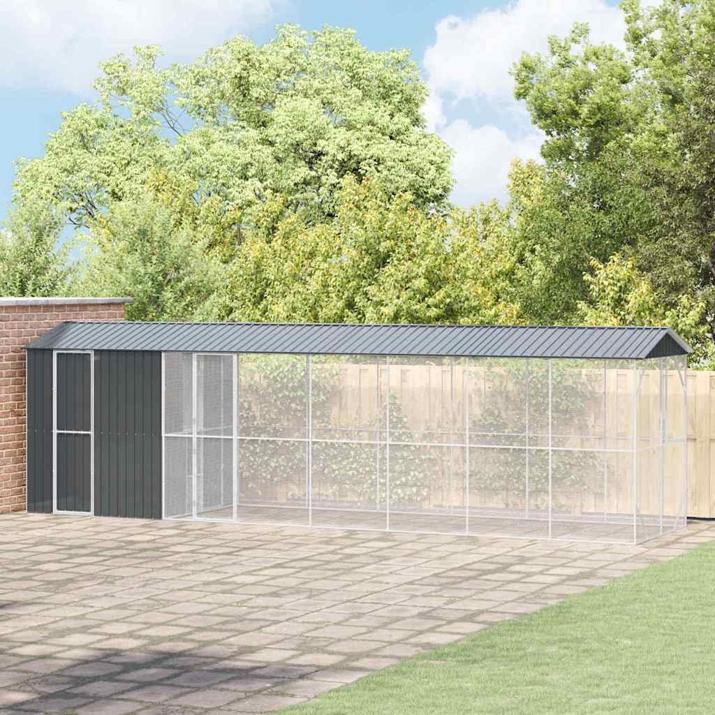 Vogelkäfig Anthrazit 860 x 208 x 247 cm Verzinkter Stahl