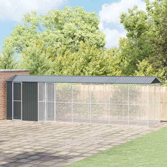 Vogelkäfig Anthrazit 860 x 208 x 247 cm Verzinkter Stahl