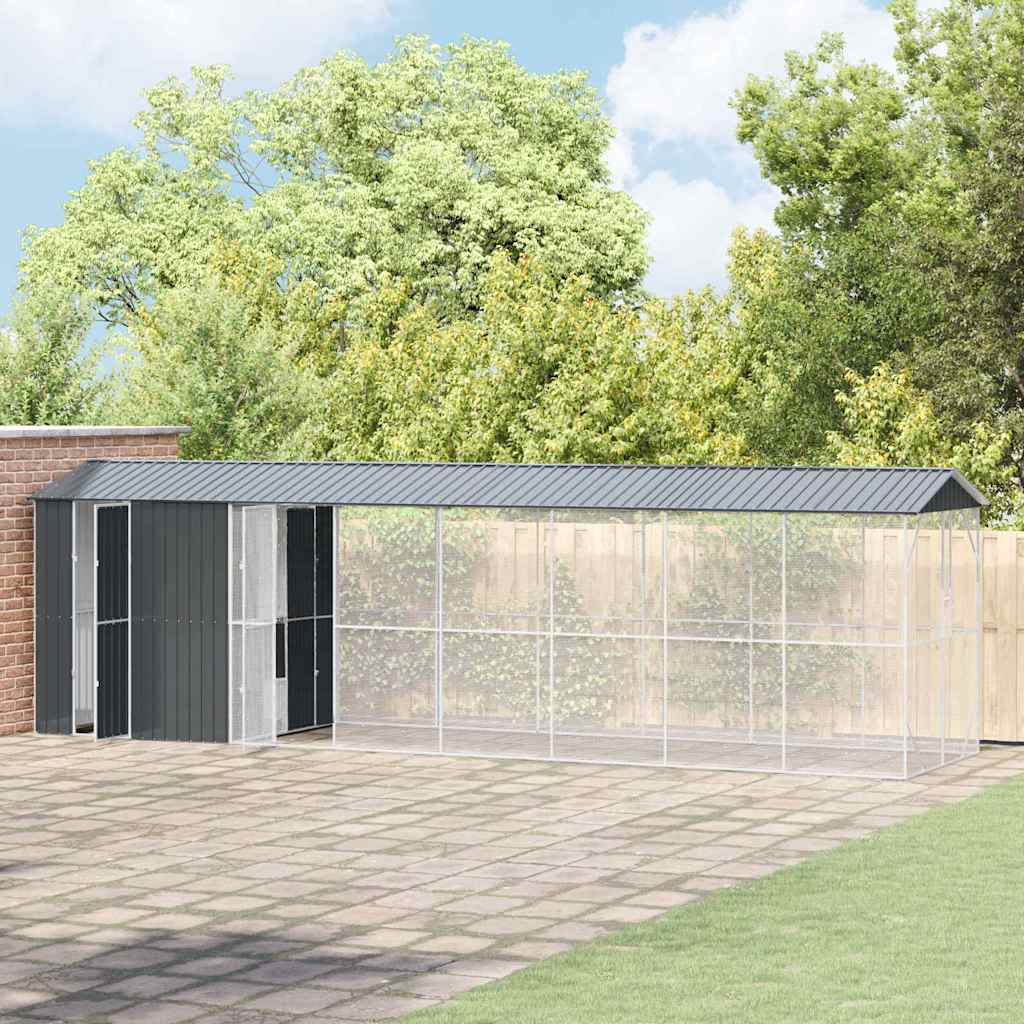 Vogelkäfig Anthrazit 860 x 208 x 247 cm Verzinkter Stahl