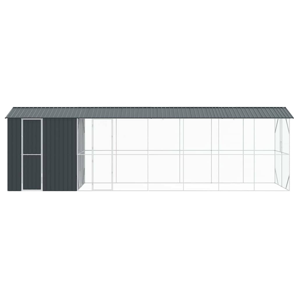 Vogelkäfig Anthrazit 860 x 208 x 247 cm Verzinkter Stahl
