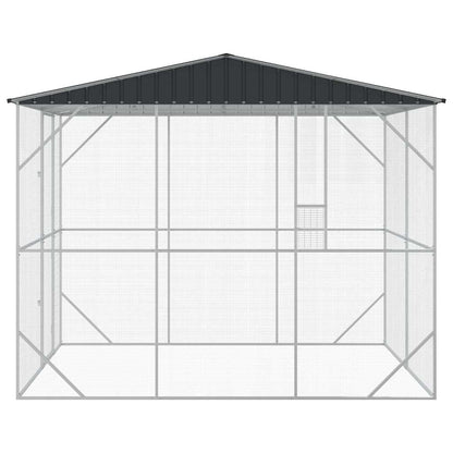 Vogelkäfig Anthrazit 227 x 310 x 247 cm Verzinkter Stahl