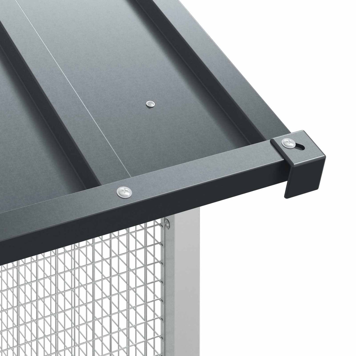 Vogelkäfig Anthrazit 154 x 154 x 200 cm Verzinkter Stahl