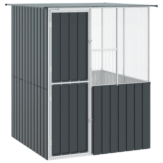 Vogelkäfig Anthrazit 154 x 154 x 200 cm Verzinkter Stahl