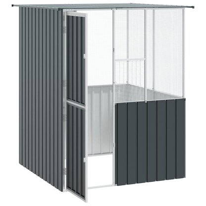 Vogelkäfig Anthrazit 154 x 154 x 200 cm Verzinkter Stahl
