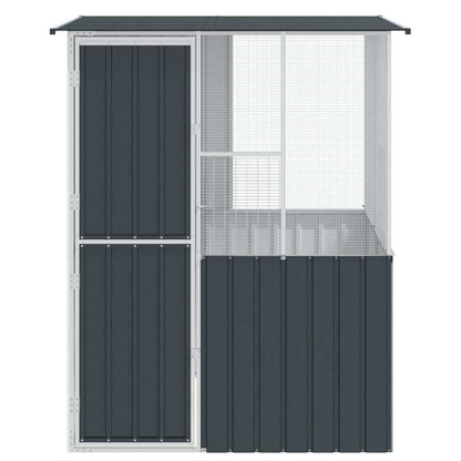 Vogelkäfig Anthrazit 154 x 154 x 200 cm Verzinkter Stahl