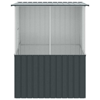 Vogelkäfig Anthrazit 154 x 154 x 200 cm Verzinkter Stahl