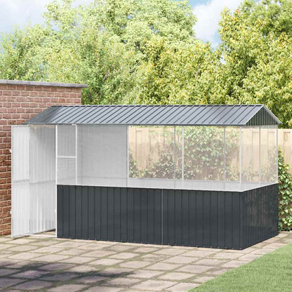 Vogelkäfig Anthrazit 410 x 210 x 230 cm Verzinkter Stahl