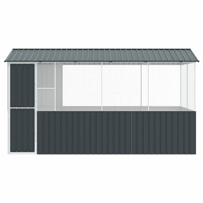 Vogelkäfig Anthrazit 410 x 210 x 230 cm Verzinkter Stahl