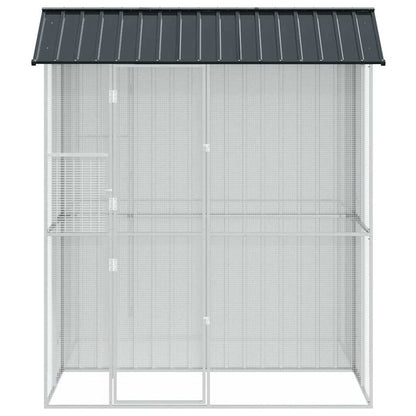 Vogelkäfig Anthrazit 215 x 110 x 247 cm Verzinkter Stahl