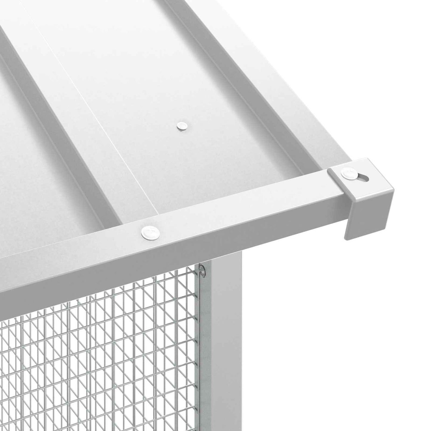 Vogelkäfig Grau 215 x 110 x 247 cm Verzinkter Stahl