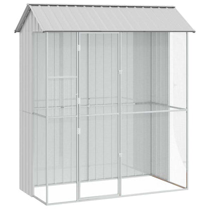 Vogelkäfig Grau 215 x 110 x 247 cm Verzinkter Stahl