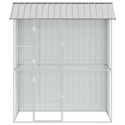 Vogelkäfig Grau 215 x 110 x 247 cm Verzinkter Stahl