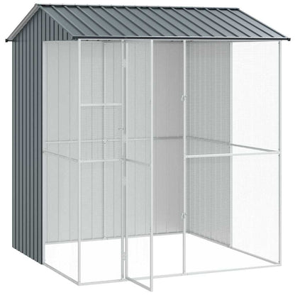 Vogelkäfig Anthrazit 215 x 210 x 247 cm Verzinkter Stahl