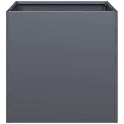 Pflanzkübel Anthrazit 40x40x40 cm Kaltgewalzter Stahl