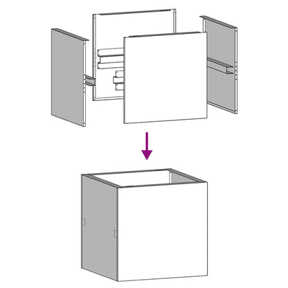 Pflanzkübel Anthrazit 40x40x40 cm Kaltgewalzter Stahl