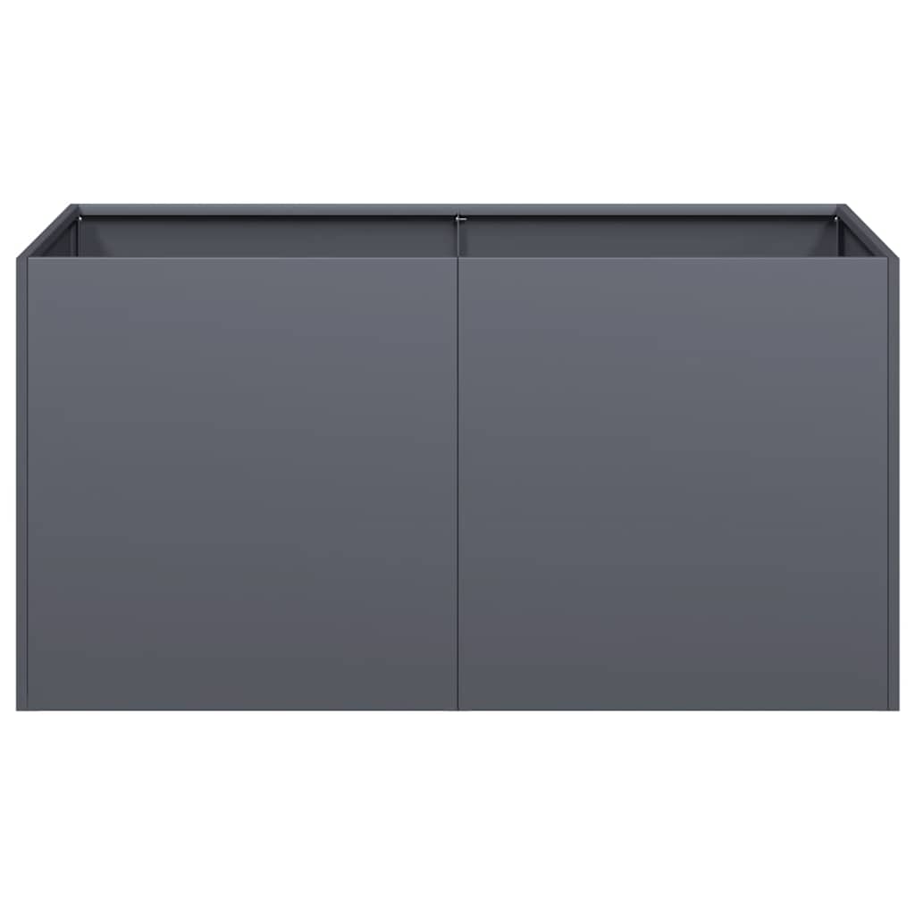 Pflanzkübel Anthrazit 80x40x40 cm Kaltgewalzter Stahl
