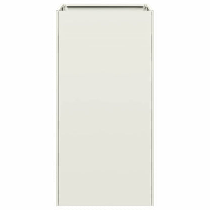 Pflanzkübel Weiß 40x40x80 cm Kaltgewalzter Stahl