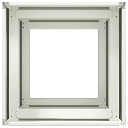 Pflanzkübel Weiß 40x40x80 cm Kaltgewalzter Stahl