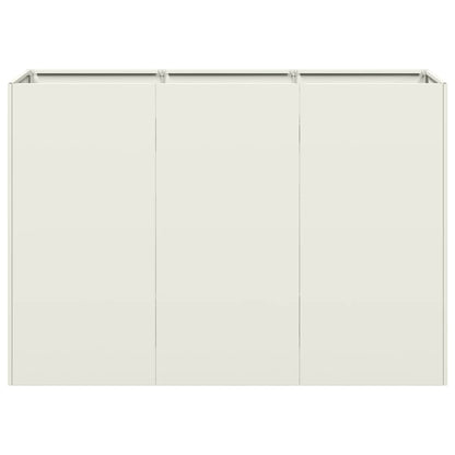 Pflanzkübel Weiß 120x40x80 cm Kaltgewalzter Stahl