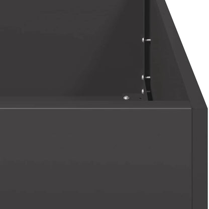 Pflanzkübel Schwarz 120x80x40 cm Stahl