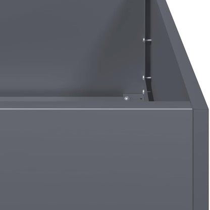 Pflanzkübel Anthrazit 120x80x40 cm Stahl