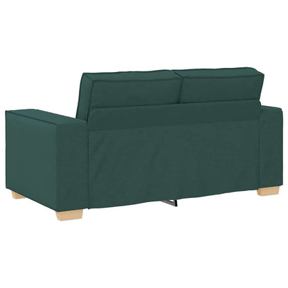 Sofa Set mit Kissen 3 pcs Dunkelgrün 220 x 78 x 84 cm Stoff