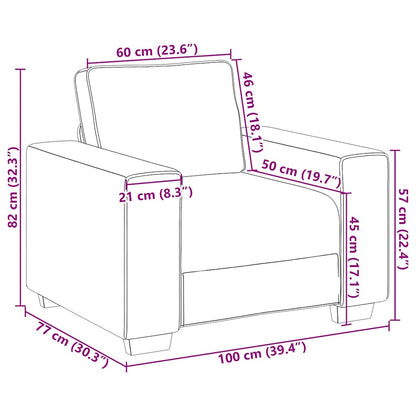 3-teiliges Sofa-Set mit Kissen, cremefarbener Stoff