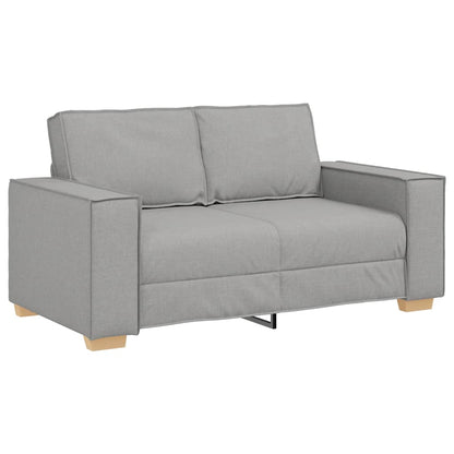2-teiliges Sofa-Set mit Kissen, wolkengrauer Stoff