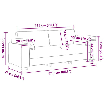2-teiliges Sofa-Set mit Kissen, gelber Samt
