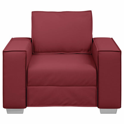 Sofasessel mit Kissen Weinrot 99 x 78 x 84 cm Kunstleder