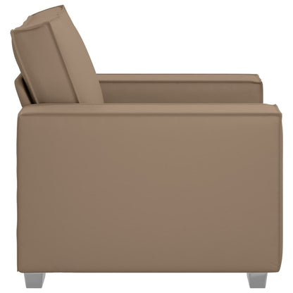 Sofa Sessel 59 cm mit Kissen Cappuccino Kunstleder