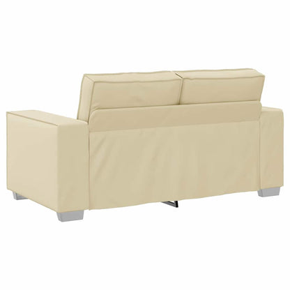 Sofasessel mit Kissen Creme 160 x 78 x 84 cm Kunstleder