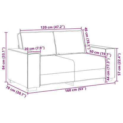 Sofasessel mit Kissen Creme 160 x 78 x 84 cm Kunstleder