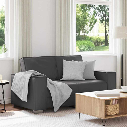 Sofasessel mit Kissen Grau 160 x 78 x 84 cm Kunstleder