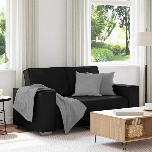 Sofasessel mit Kissen Schwarz 160 x 78 x 84 cm Kunstleder