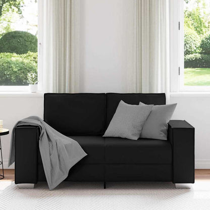 Sofasessel mit Kissen Schwarz 160 x 78 x 84 cm Kunstleder