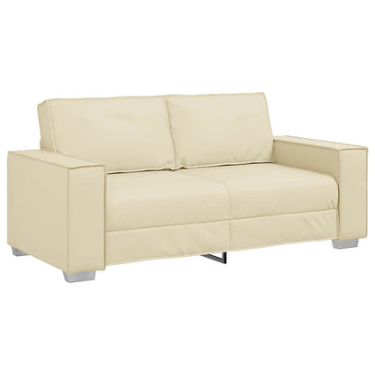 Sofasessel mit Kissen Creme 180 x 78 x 84 cm Kunstleder
