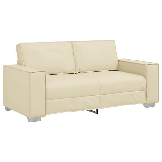 Sofasessel mit Kissen Creme 180 x 78 x 84 cm Kunstleder
