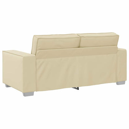 Sofasessel mit Kissen Creme 180 x 78 x 84 cm Kunstleder