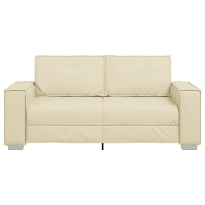 Sofasessel mit Kissen Creme 180 x 78 x 84 cm Kunstleder