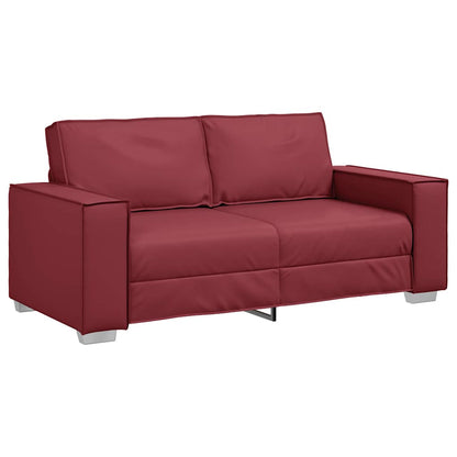 Sofasessel mit Kissen Weinrot 180 x 78 x 84 cm Kunstleder