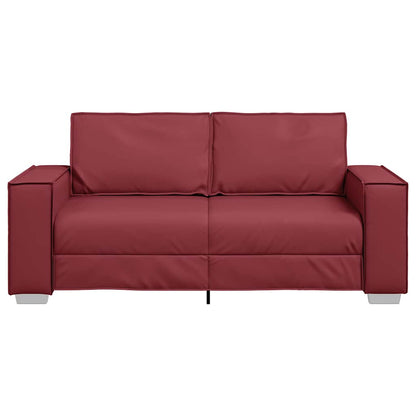 Sofasessel mit Kissen Weinrot 180 x 78 x 84 cm Kunstleder