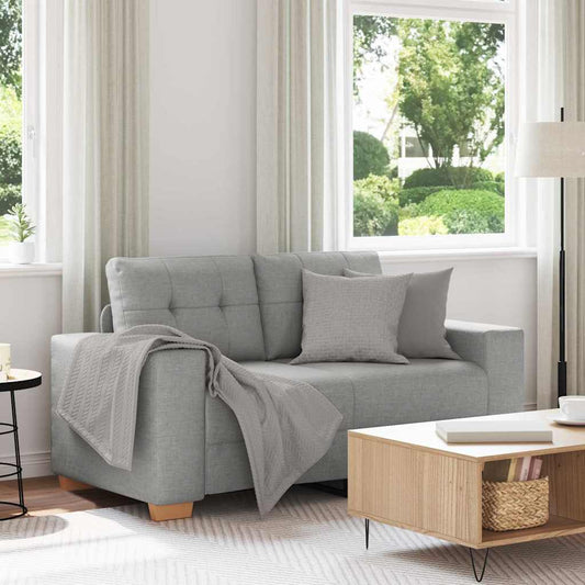 Zweisitzer-Sofa mit Kissen Wolkengrau Stoff