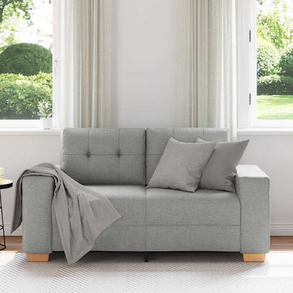 Zweisitzer-Sofa mit Kissen Wolkengrau Stoff