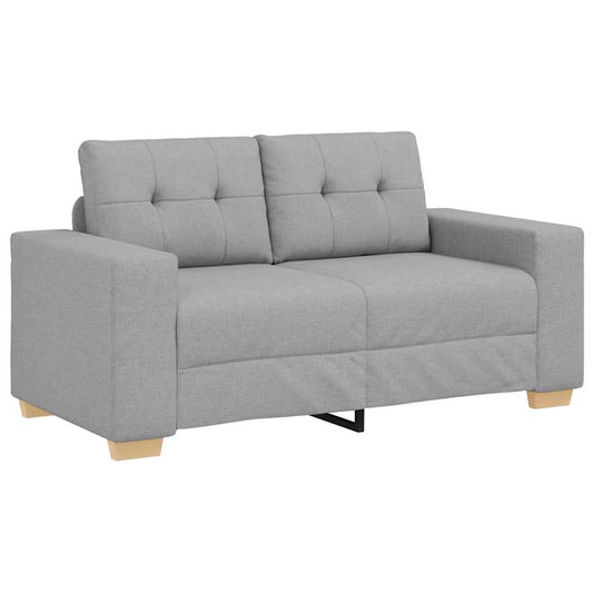 Zweisitzer-Sofa mit Kissen Wolkengrau Stoff