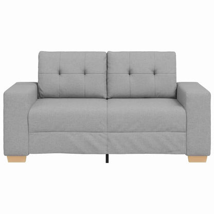 Zweisitzer-Sofa mit Kissen Wolkengrau Stoff